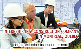 internship in a construction company in montreal quebec canada